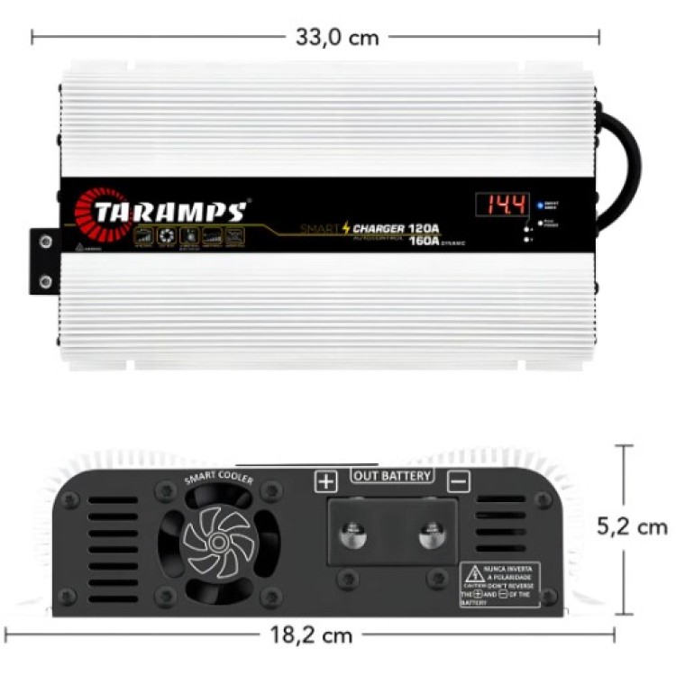 Fonte Automotiva 120 a 160 Amperes Smart Charger 120a