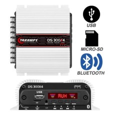 Módulo Automotivo Taramps Ds 300x4+ Radio Usb Integrado