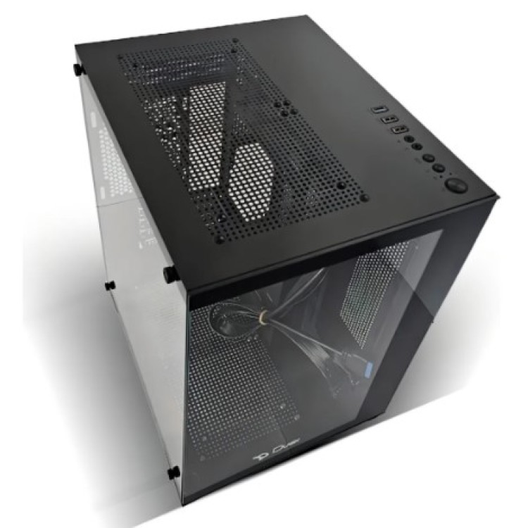 Gabinete Gamer Duex Aquário Midtower Matx Preto Vidro S/fan DXGA270-2BK