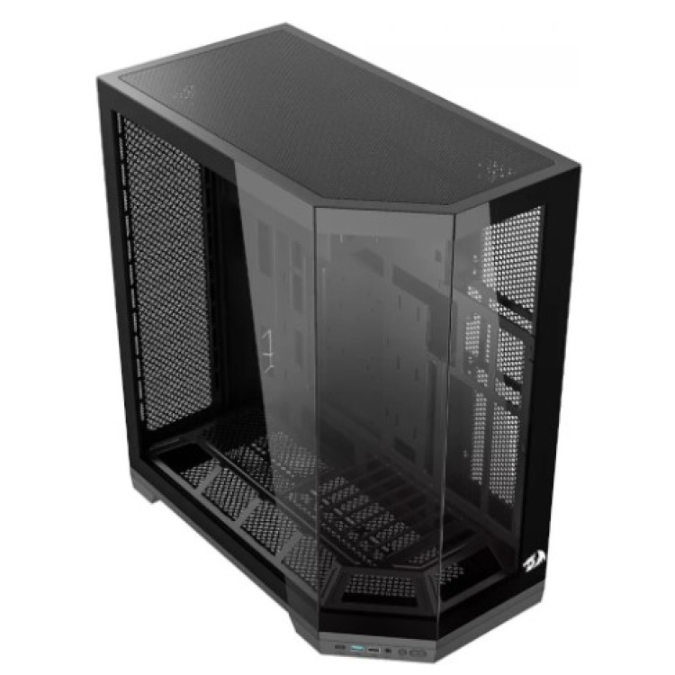 Gabinete Gamer Redragon Edge Preto Vidro Temperado Mid Tower Preto
