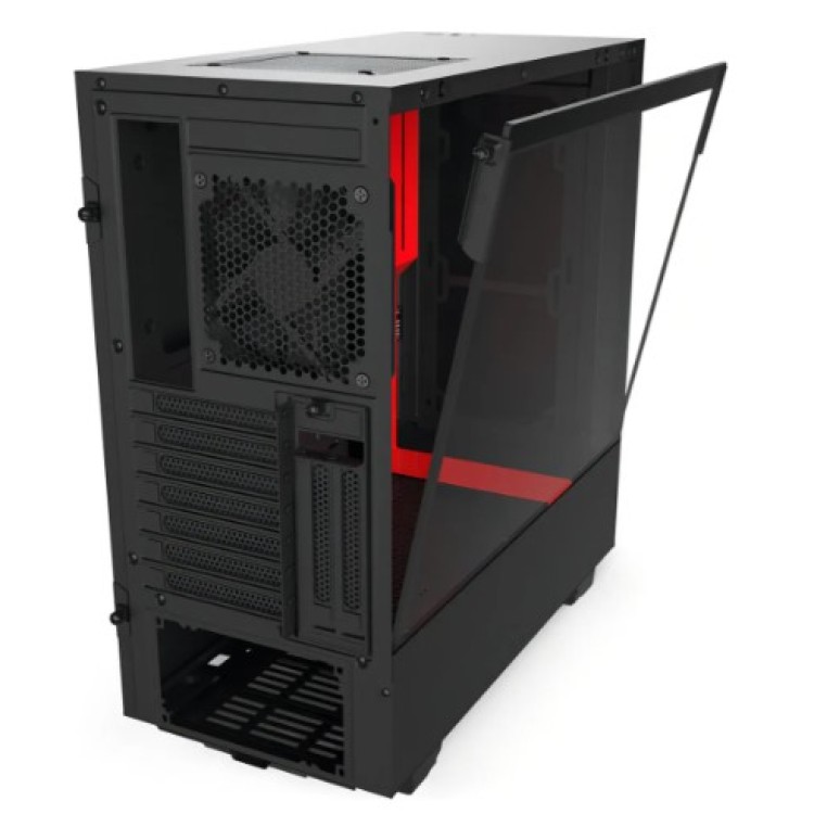 Gabinete H510i Mid Tower Lateral De Vidro Temperado Nzxt Cor Vermelho