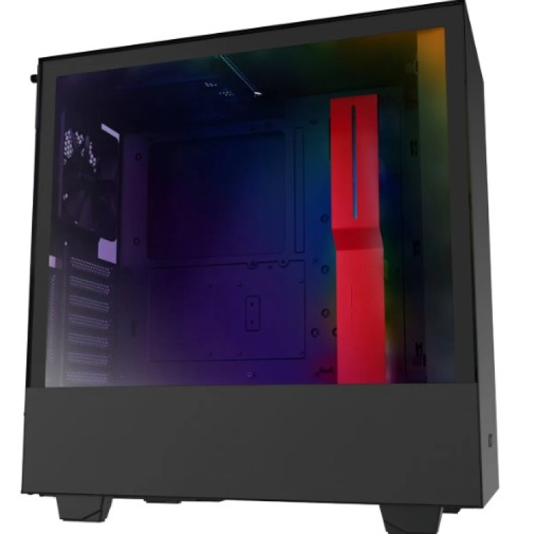 Gabinete H510i Mid Tower Lateral De Vidro Temperado Nzxt Cor Vermelho