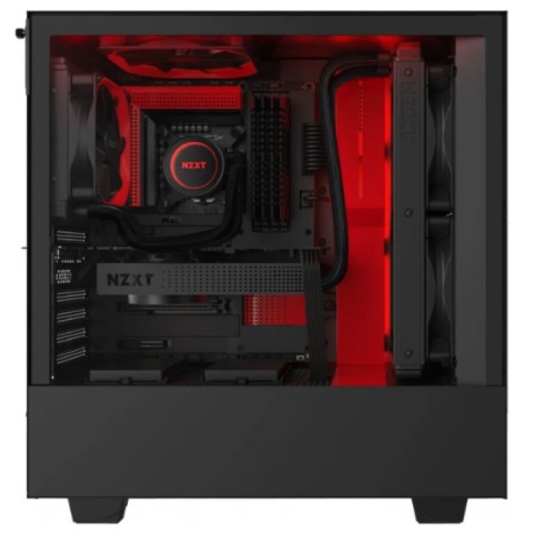Gabinete H510i Mid Tower Lateral De Vidro Temperado Nzxt Cor Vermelho