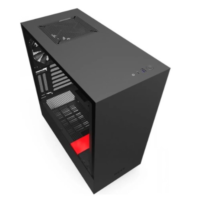 Gabinete H510i Mid Tower Lateral De Vidro Temperado Nzxt Cor Vermelho