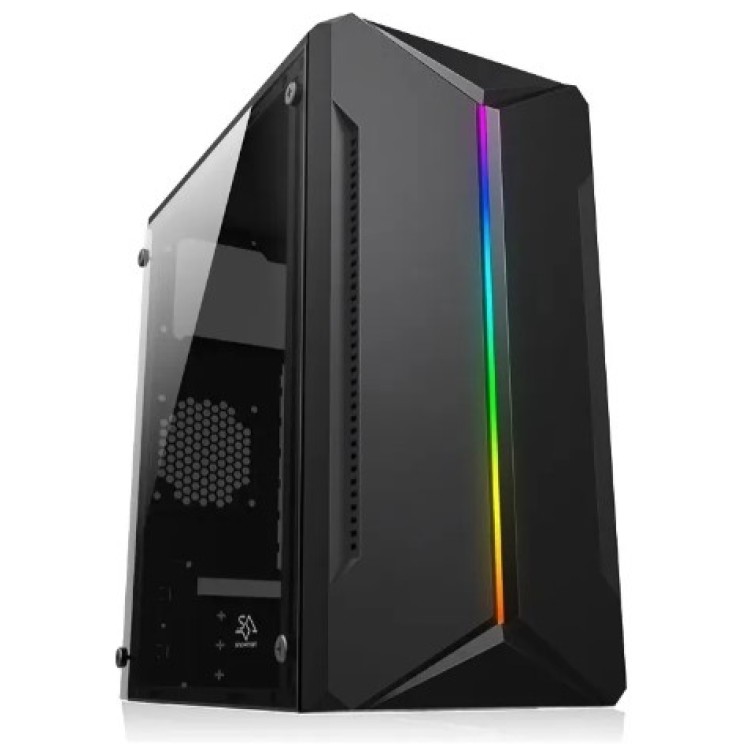 Gabinete Gamer Round5 Mants Rgb M-atx Lateral Vidro Fita Led
