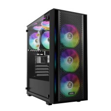 Gabinete Gamer Mid Tower 4 Fan ARGB Gamdias Aura Gc2 Elite ARGB Preto