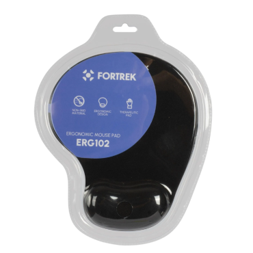 Mouse Pad Ergonômico Gel Fortrek ERG-102 Preto