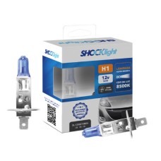 LÂMPADA HALÓGENA SUPER BRANCA H1 12V 55W SHOCKLIGHT