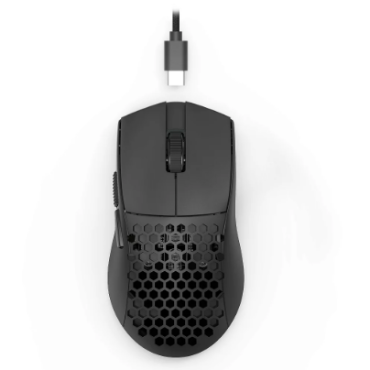 Mouse Gamer Redragon Bludhound Lite Preto Ultraleve 41g PAW3313 10000 DPI Honeycomb Cabo USB-C Paracord M617-LIT