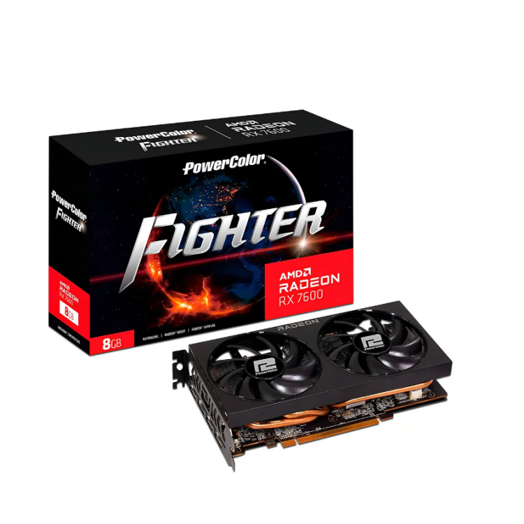 Placa de Vídeo PowerColor AMD Radeon RX 7600 8GB GDDR6 Placa de Vídeo PowerColor AMD Radeon RX 7600 8GB GDDR6
