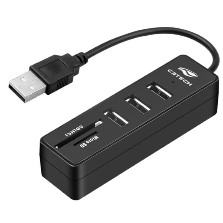 Hub Usb 2.0 C3tech 5 Portas Hu-l200bk