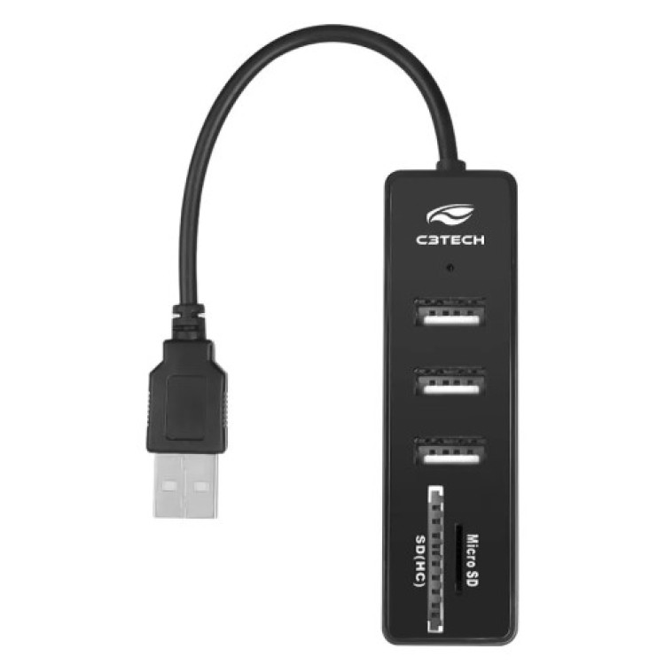 Hub Usb 2.0 C3tech 5 Portas Hu-l200bk