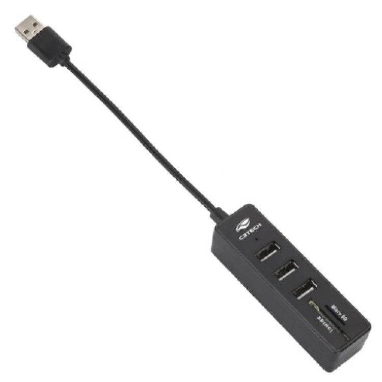 Hub Usb 2.0 C3tech 5 Portas Hu-l200bk