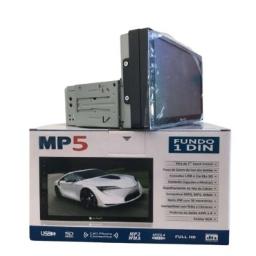 Radio Mp5 1 Din Tela 7 Polegadas Light E-tech