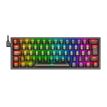 Teclado Mecanico Gamer Redragon Fizz Clear, RGB, Switch Crystal, Transparente, K617CTB-RGB