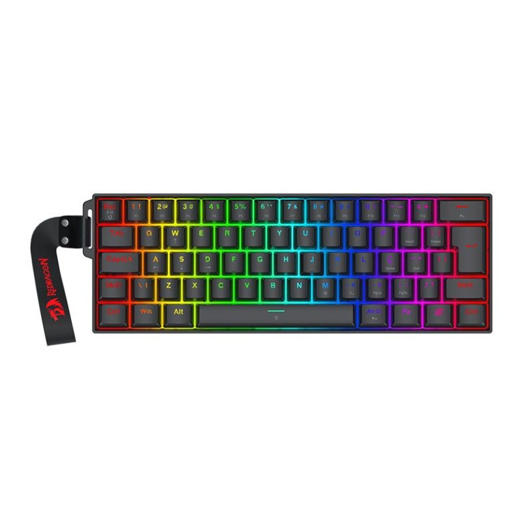 Teclado Magnetico Gamer Redragon Fizz, RGB, 60%, USB, Switch AmberMag Linear, Preto, K617RGB-MP-PT Teclado Magnetico Gamer Redragon Fizz, RGB, 60%, USB, Switch AmberMag Linear, Preto, K617RGB-MP-PT