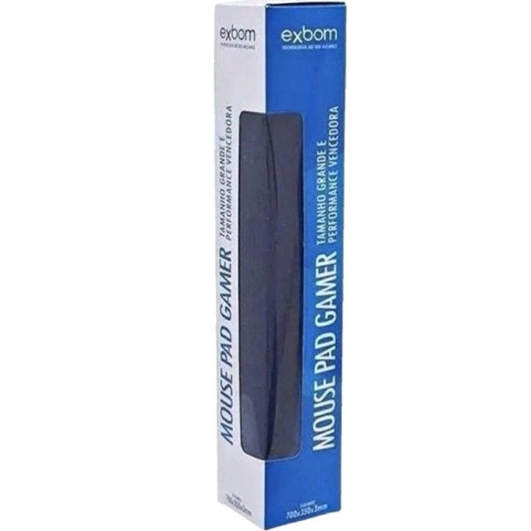 Mouse Pad Exbom 70x30cm Speed Gamer Extra Grande Preto Full Black - MP-7035C
