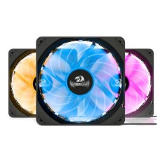Kit com 3 Ventoinhas Redragon, 120mm, RGB, Preto - GC-F006