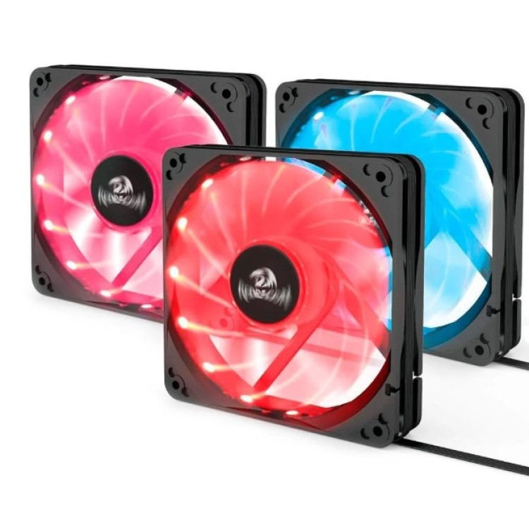 Kit com 3 Ventoinhas Redragon, 120mm, RGB, Preto - GC-F006