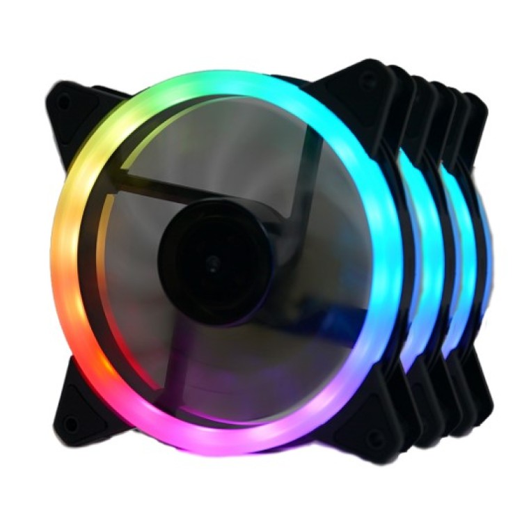 Kit Fan com 3 Unidades Redragon GC-F011, RGB, 120mm, Com Controladora