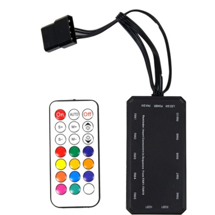 Kit Fan com 3 Unidades Redragon GC-F011, RGB, 120mm, Com Controladora