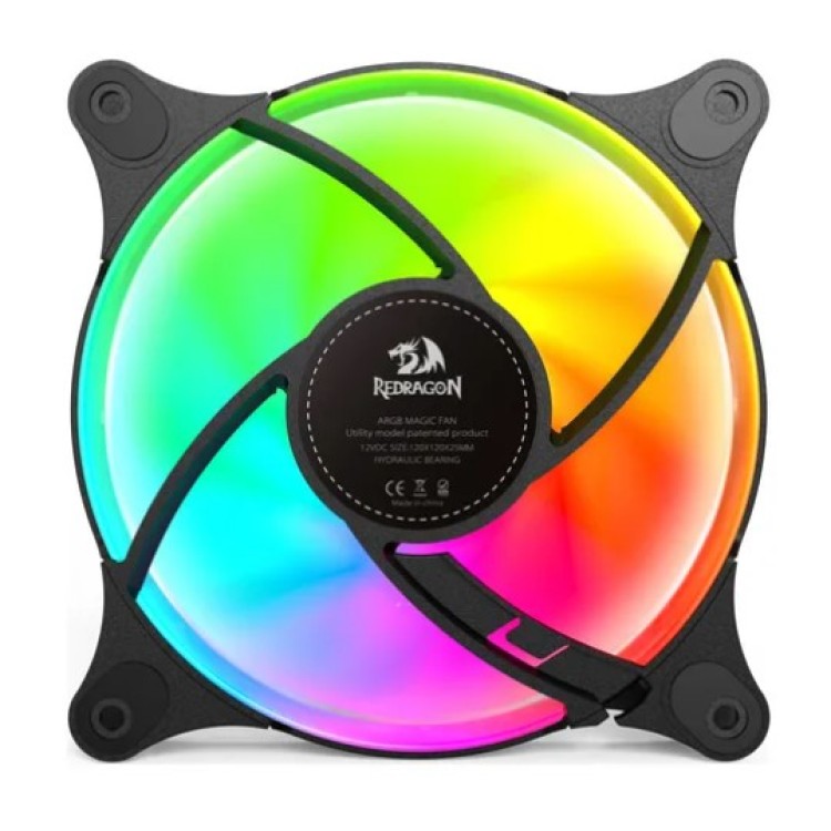 Kit com 3 Fans Gamer Redragon ARGB 120mm – GC-F013