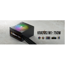Fonte para cpu Gamdias Kratos M1 750W RGB, 80 Plus