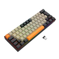 TECLADO MECANICO GAMER DRACONIC PRO RGB PRETO,CINZA E LARANJA