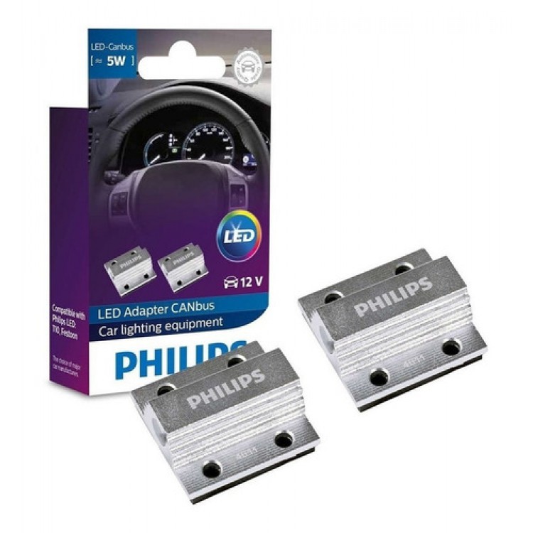 Adaptador De Farol Philips Canceller Canbus Led 5w T10 12v