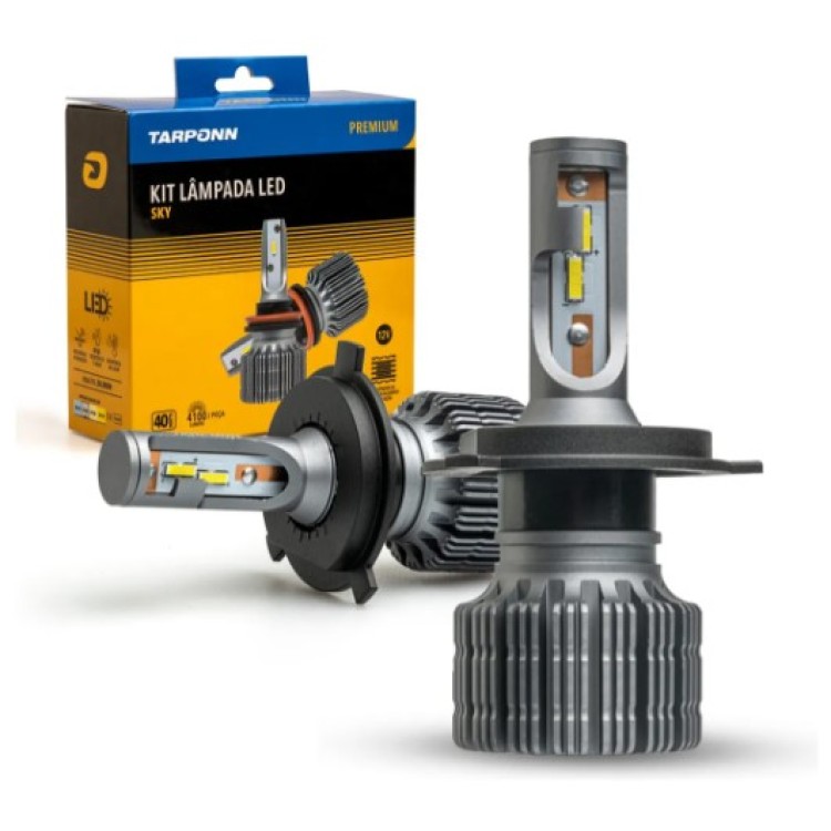 Kit Ultra Led Tarponn Lâmpadas H1, H3, H4, H7, H11, H16, H27, HB3, HB4