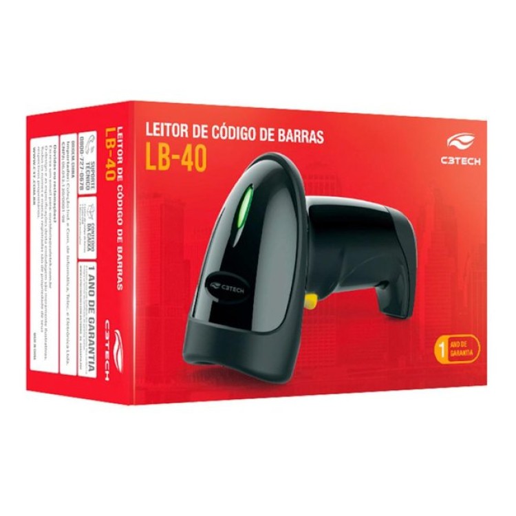 Leitor De Codigo De Barras Lb-40bk C3tech Nf-e