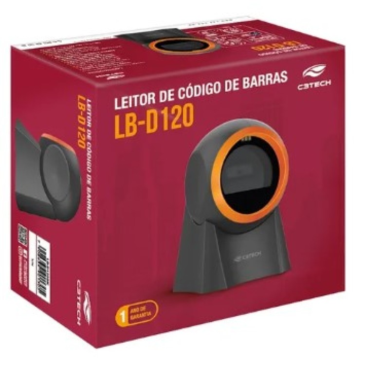 Leitor De Codigo De Barras 1d/2d Usb Lb-d120bk C3 Tech