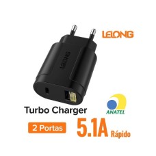 Carregador Turbo 5.1a Lelong Le285 Usb + Tipo-c Rápido