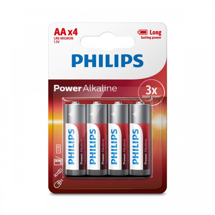 Pilha alcalina Philips AAx4