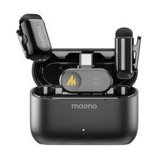 MICROFONE DE LAPELA SEM FIO MAONO WAVE T1 MINI PRETO VM622 TYPE-C
