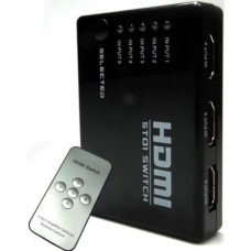 Mini Switch Hdmi 5 Portas Full Hd 1080p Com Controle Kp-3460