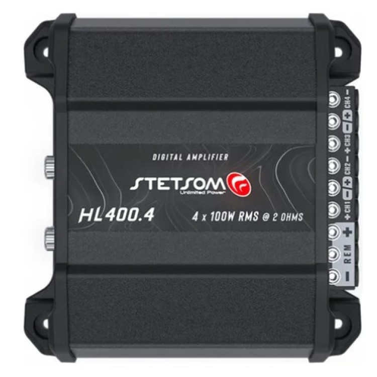 Módulo Amplificador Stetsom Hl400.4 400w Potência 4 Canais