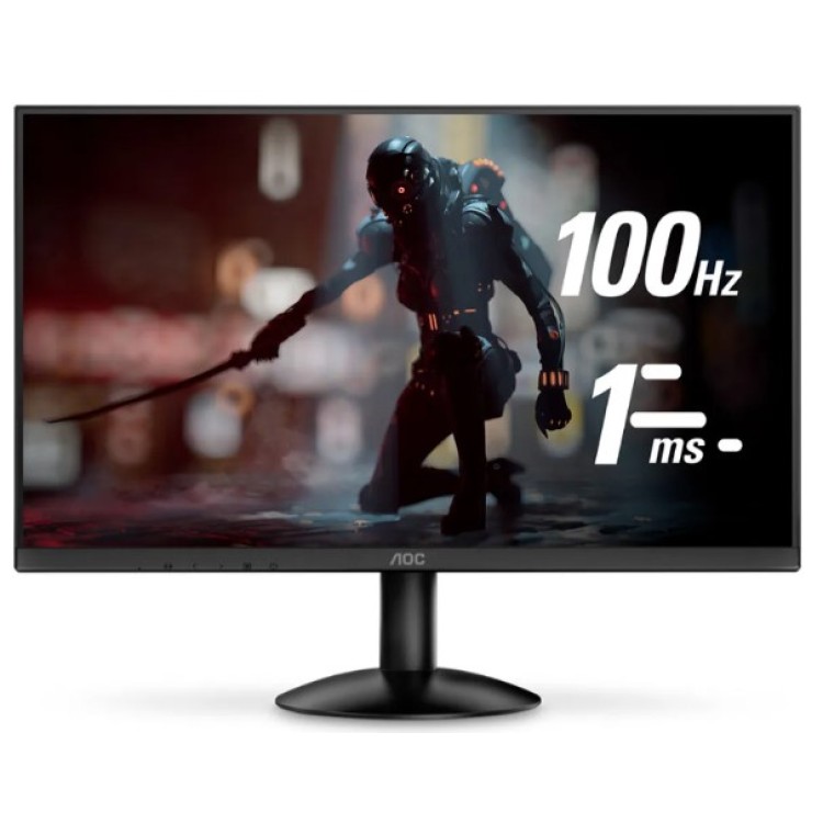 Monitor Aoc 23,8 Led Full-hd, 100hz, 1ms, Vesa - 24b30hm2 Cor Preto