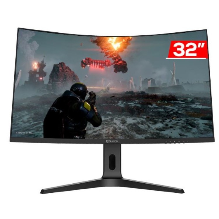Monitor Gamer Redragon Tassos, 32 Pol, VA, QHD, 1ms, 170Hz, G-Sync e Freesync, HDMI/DP, GM32H2Q