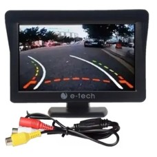  Monitor Veicular E-tech Lcd 4.3 Polegadas Universal Automotivo