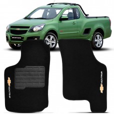 Jogo de Tapetes Chevrolet Montana Preto 10/...