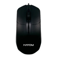 Mouse Hayom, Com fio USB, óptico, Preto - MU2904