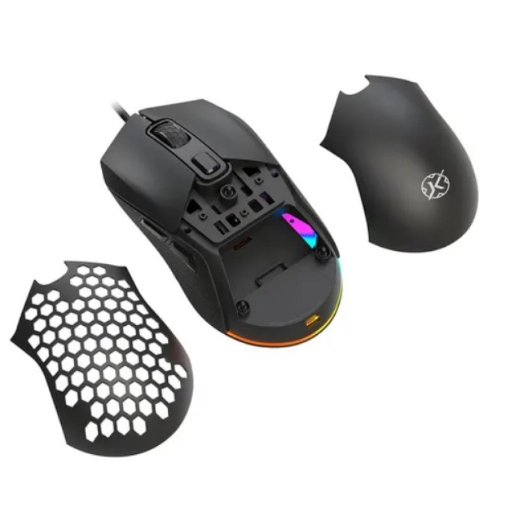 Mouse Gamer Kalkan Skadi Rgb Preto Capa Magnética 128000 Dpi