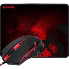KIT GAMER REDRAGON MOUSE E MOUSEPAD M601-BA