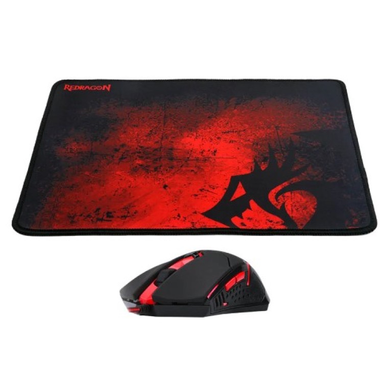 KIT GAMER REDRAGON MOUSE E MOUSEPAD M601-BA