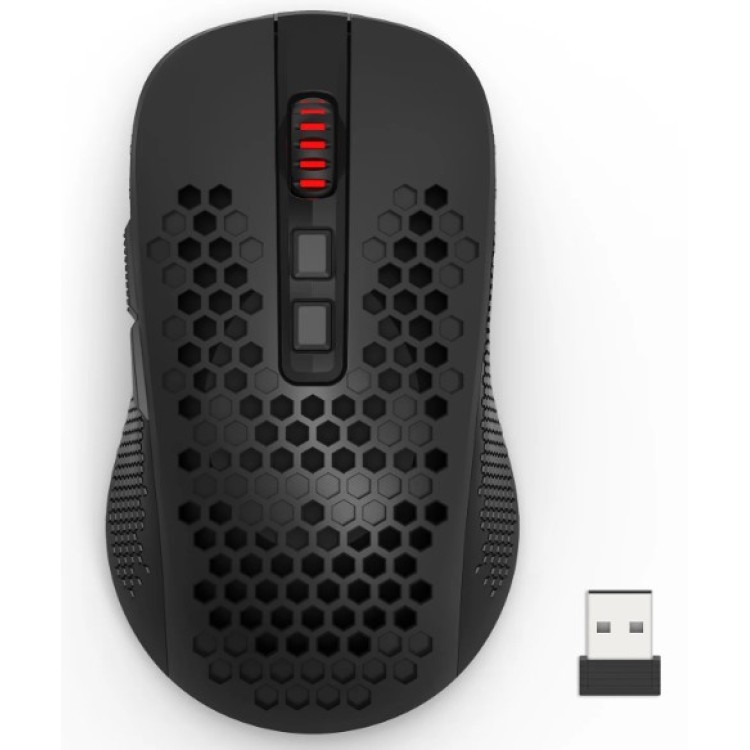 Mouse Gamer Redragon Hana RGB – 7200 DPI, Ultraleve com Carcaça Perfurada, Wireless e USB-C, Preto