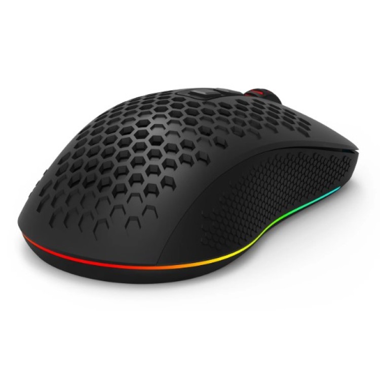 Mouse Gamer Redragon Hana RGB – 7200 DPI, Ultraleve com Carcaça Perfurada, Wireless e USB-C, Preto