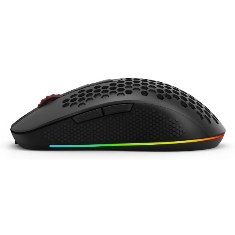 Mouse Gamer Redragon Hana RGB – 7200 DPI, Ultraleve com Carcaça Perfurada, Wireless e USB-C, Preto