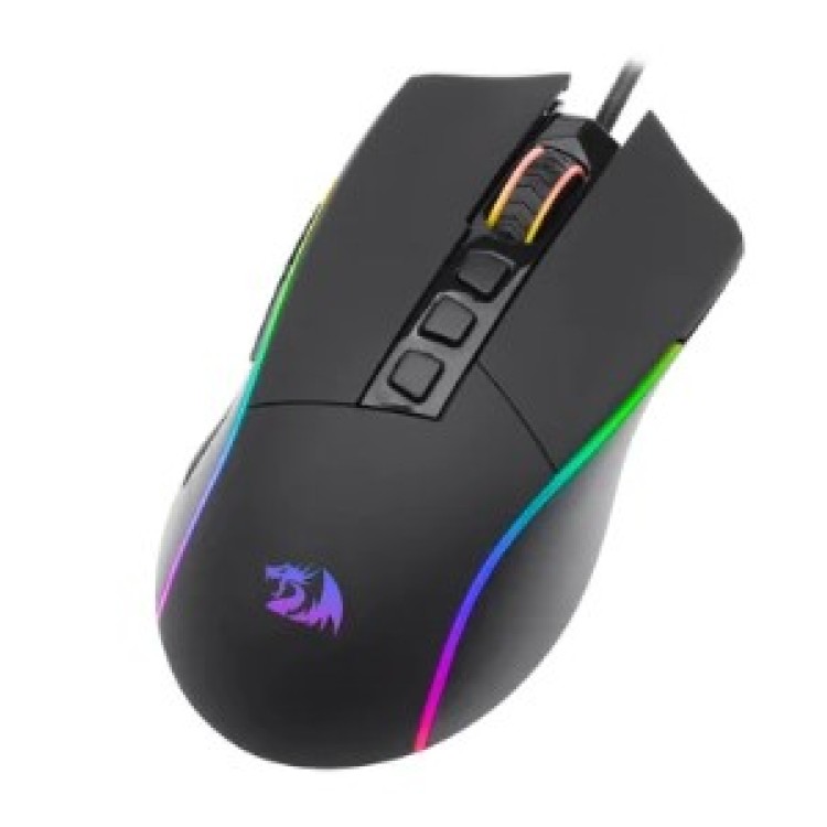 Mouse Gamer Redragon Plank, Com Fio, RGB, 16000 DPI, 9 Botões, Black - M812-RGB