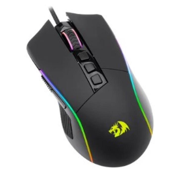 Mouse Gamer Redragon Plank, Com Fio, RGB, 16000 DPI, 9 Botões, Black - M812-RGB